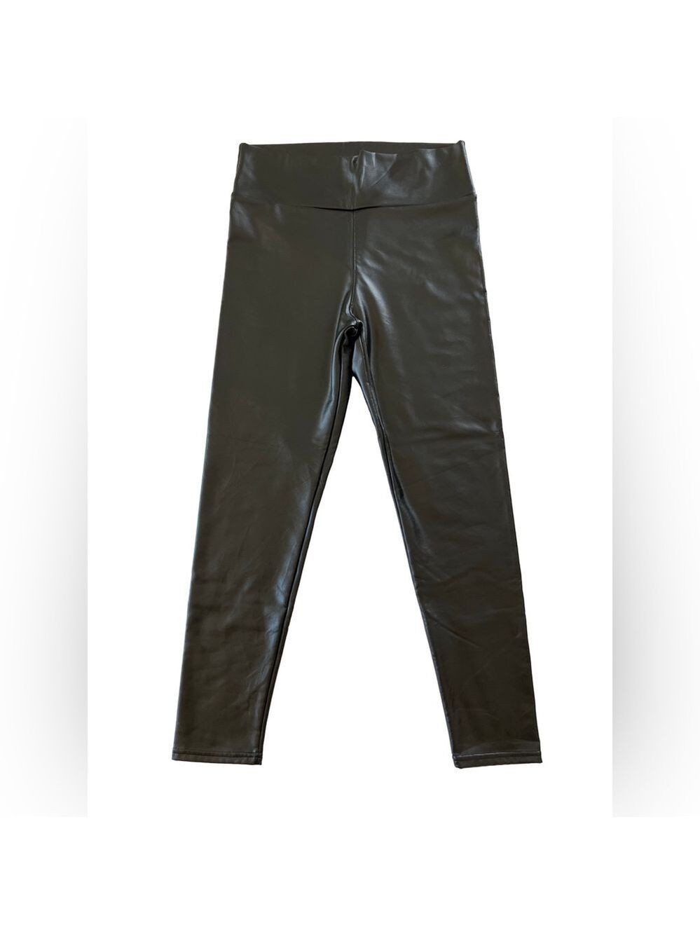 Faux Leather Size Medium Fleece Lined Cozy High Waisted Leggings